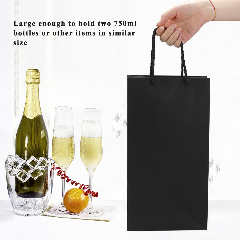 Amazon | Prembag ブラックワインバッグ ダブルワインボトル用 ダブル